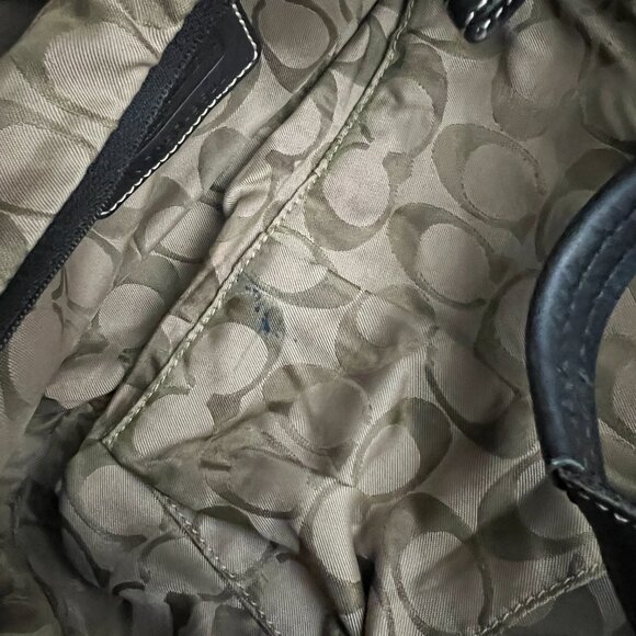 Coach Black Leather Tote Bag - Picture 6 of 7